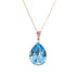 Кулон "Kristāla Lāse II (Aquamarine Blue)" с кристаллами Swarovski™